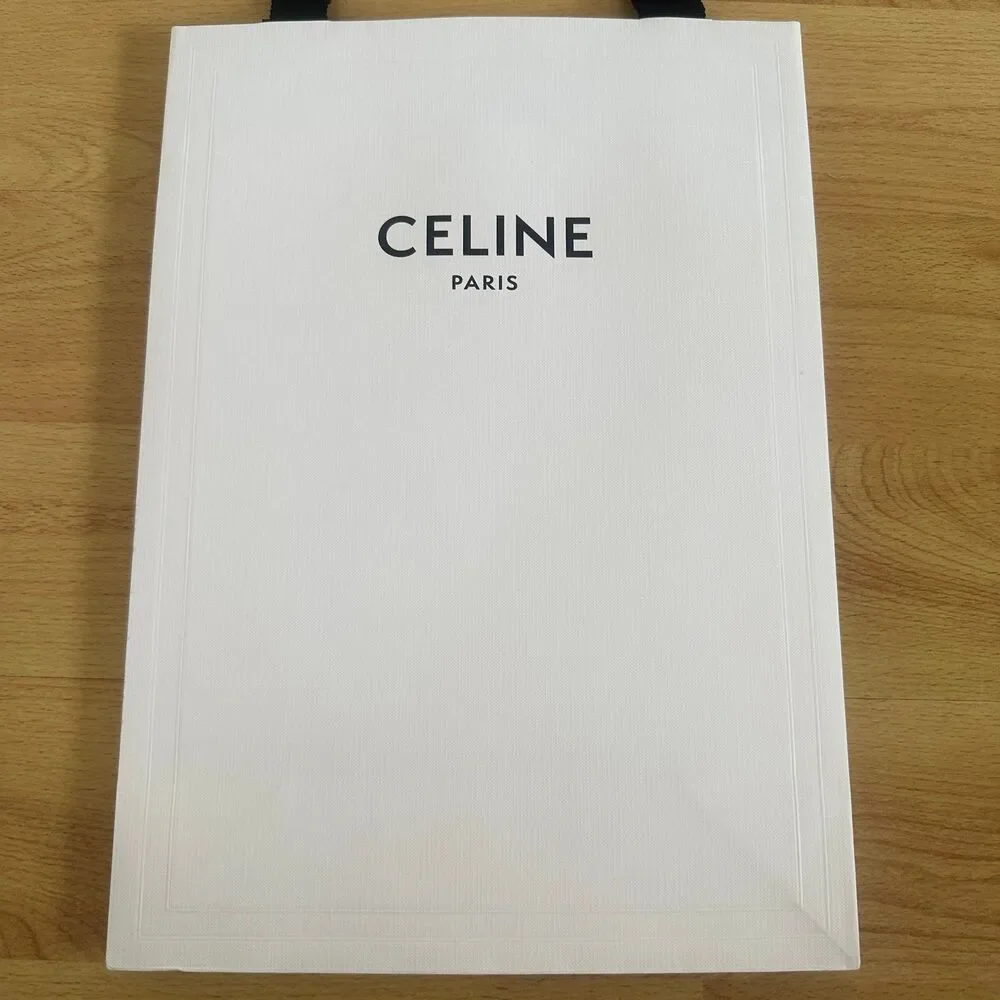 Celine Paper Shopping Bag - white medium, 13.75